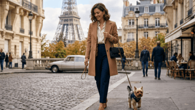 Illustration du casting Casting femme élégante avec son petit chien pour figuration dans un film anglais diffusé sur Netflix