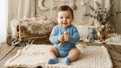 Illustration du casting Casting bébé 6 à 12 mois sachant s'asseoir seul pour un projet publicitaire