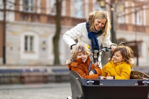 Illustration du casting 4000 KR: Børn 2-3 år og 3-5 år til reklame for elcykel, København