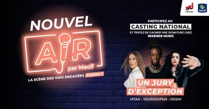 Illustration du casting Casting concours musical Nouvel Air avec concert et contrat en maison de disque à la clef